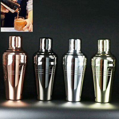日式304不锈钢调酒器 优质鸡尾酒摇酒壶  三段式雪克壶Shaker