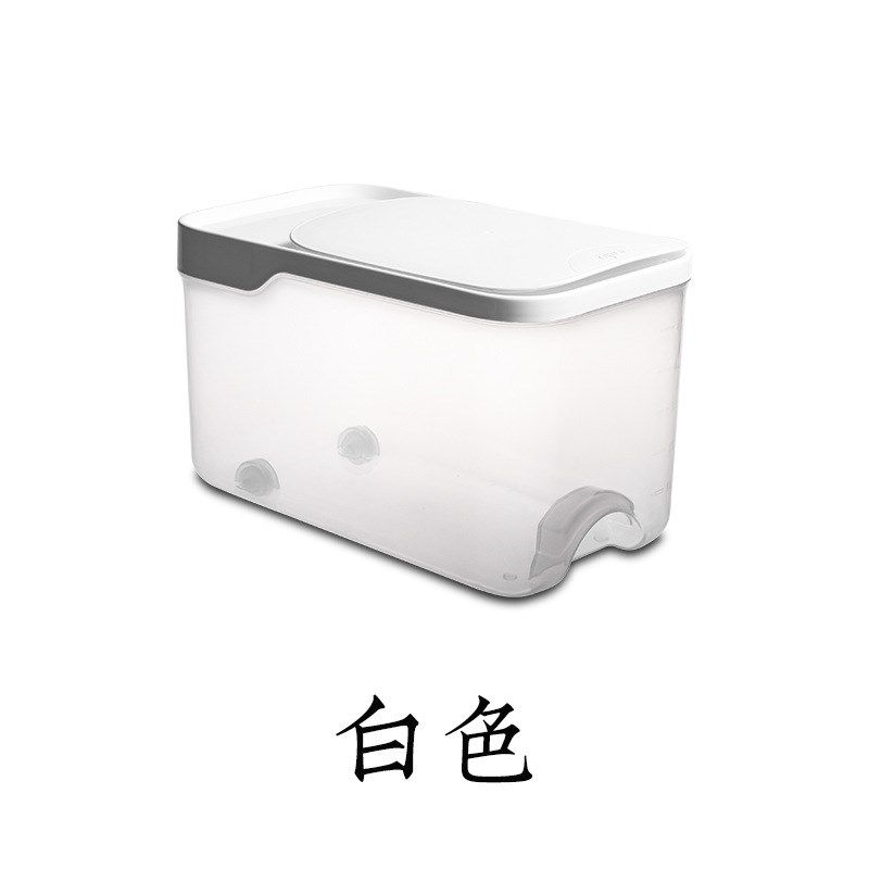 塑料家用日式米桶10斤防虫防潮密封F桶收纳翻盖式面粉储物罐带量