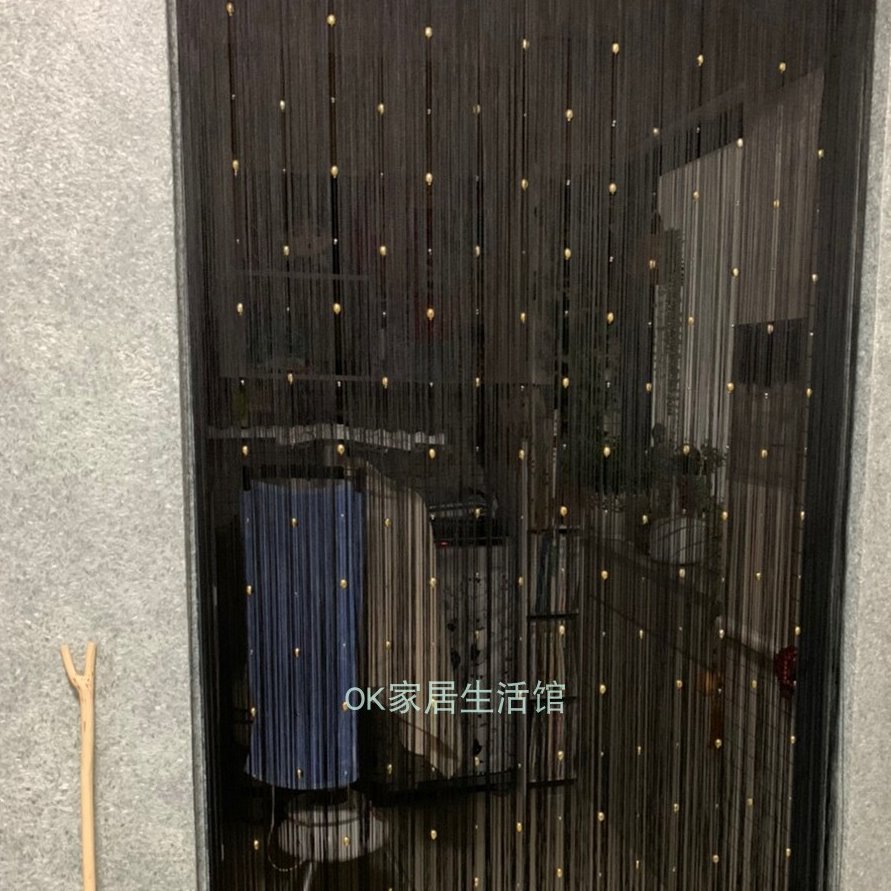 超豪华加密品质珠线帘门帘隔断玄关现代流苏帘子门店橱窗商业空间