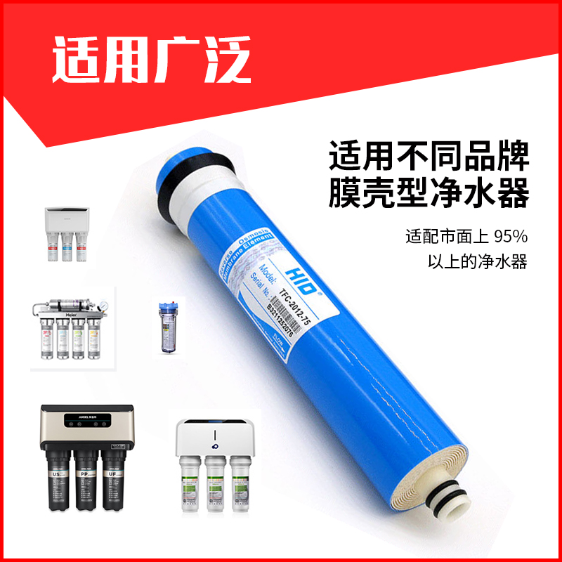 HID惠灵顿RO膜反渗透膜TFC-2012-100G加仑纯净机净水器商用机滤芯
