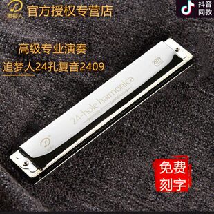 天鹅追梦人2409口琴复音24孔C调#A/B/D/E/F/G调口琴专业演奏乐器