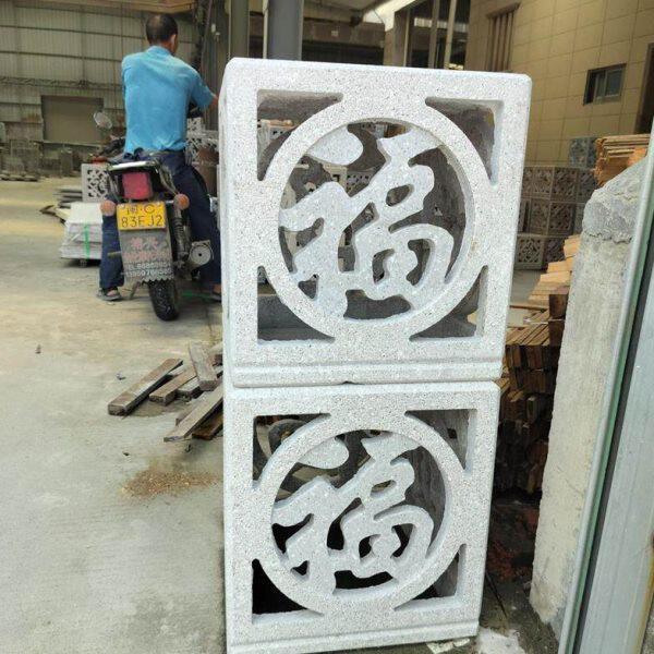 包邮石雕灯笼花岗岩太阳能柱头灯中式庭院雕塑景观整石别墅草坪灯