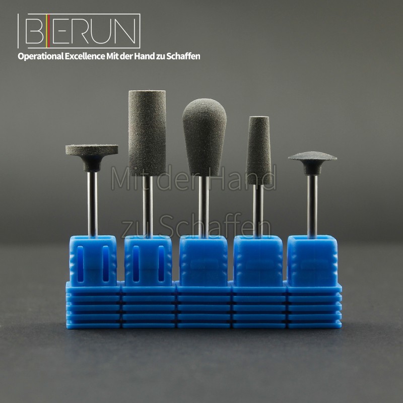 进口硅胶磨头2.35柄 玉石抛光翡翠蜜蜡琥珀雕刻打磨抛光工具套装