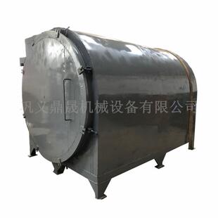 稻壳木炭碳化设备吊装式木材炭化炉全自动锯末机制炭线