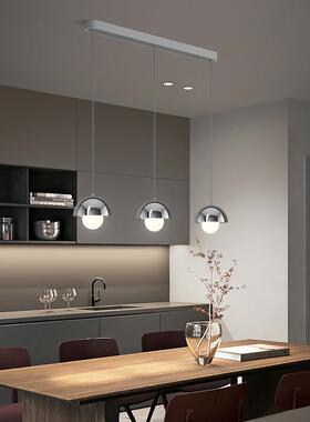 餐厅吊灯三头现代简约网红民宿创意北欧单头led灯饭厅吧台小吊灯