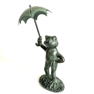 打伞的青蛙摆件树脂摆件青蛙打伞工艺品摆件花园装饰花盆庭院