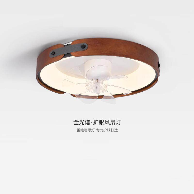 中古风客厅摇头风扇灯2024新款大厅吊扇灯美式餐厅灯法式卧室吊灯