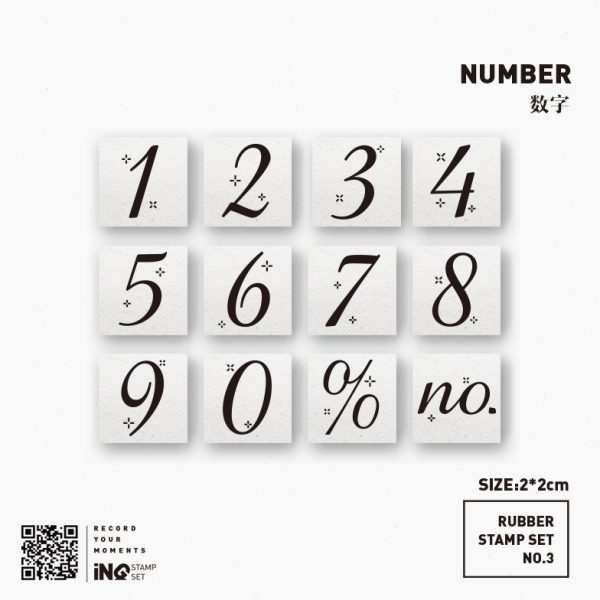 【7ULY】数字 NO.3 | 手帐日记百搭手账日常木质橡皮印章非日本