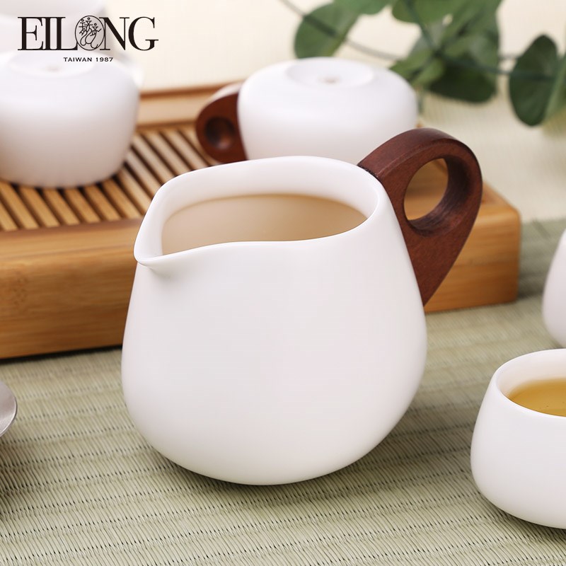 宜龙居易定白创意简约茶道功夫茶具配件陶瓷公道杯分茶器茶海