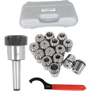 筒夹公制英制螺纹 15PCS英制15支装 莫氏后拉MT3 ER40