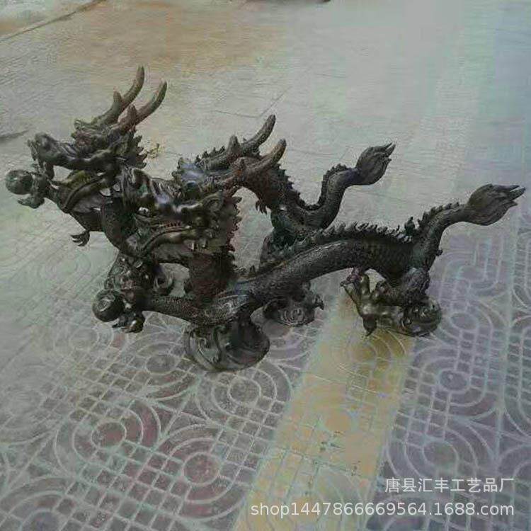 龙雕塑风水铜雕铜龙吉祥龙铜马铸造厂3.8米铜牛现货