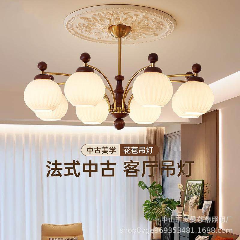 古风美式复古风卧室吊灯法式中古高级感实木设计师款艺术灯具,特色手工艺,其他特色工艺品,淘宝优惠券,粉丝福利购,淘宝优惠卷