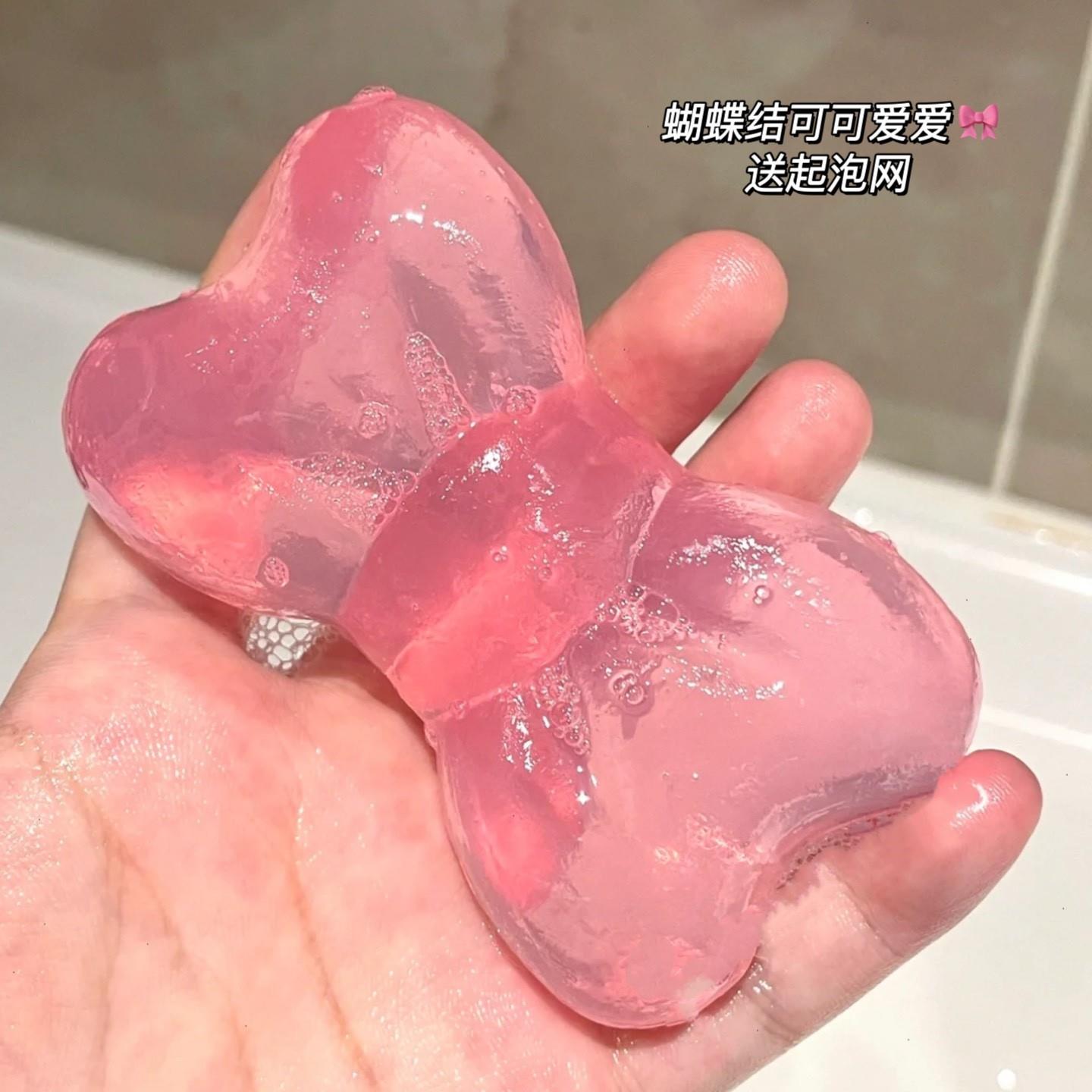 蝴蝶结少女心！蝴蝶结香氛香皂沐浴洗手洗澡玫瑰白茶