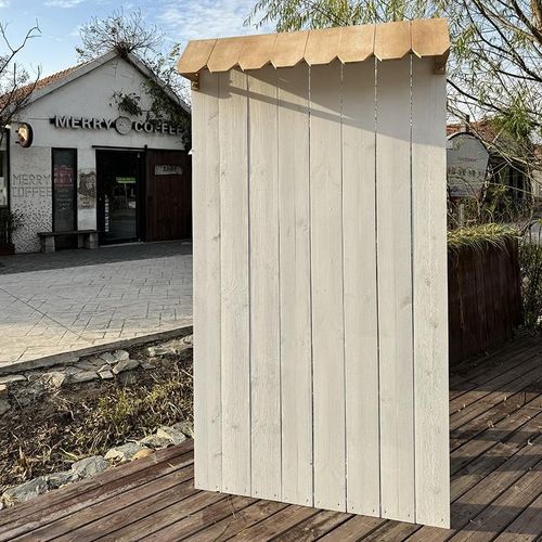 防腐木屏风挂饰背景板院墙户外庭院花园阳台装饰大木板背景墙花架