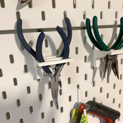 适用宜家SKADIS斯考迪斯 宜家洞洞板配件   三层水口钳尖嘴钳支架