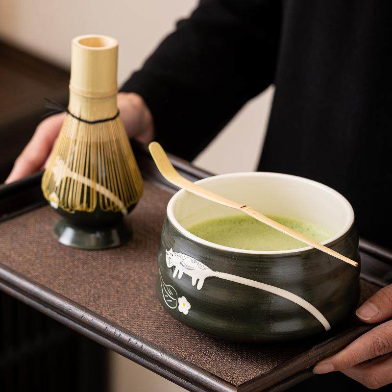 抹茶套装手绘抹茶刷百本立茶筅立组合宋代点茶抹茶打茶器工具,收纳整理,烫衣板及配件,淘宝优惠券,粉丝福利购,淘宝优惠卷