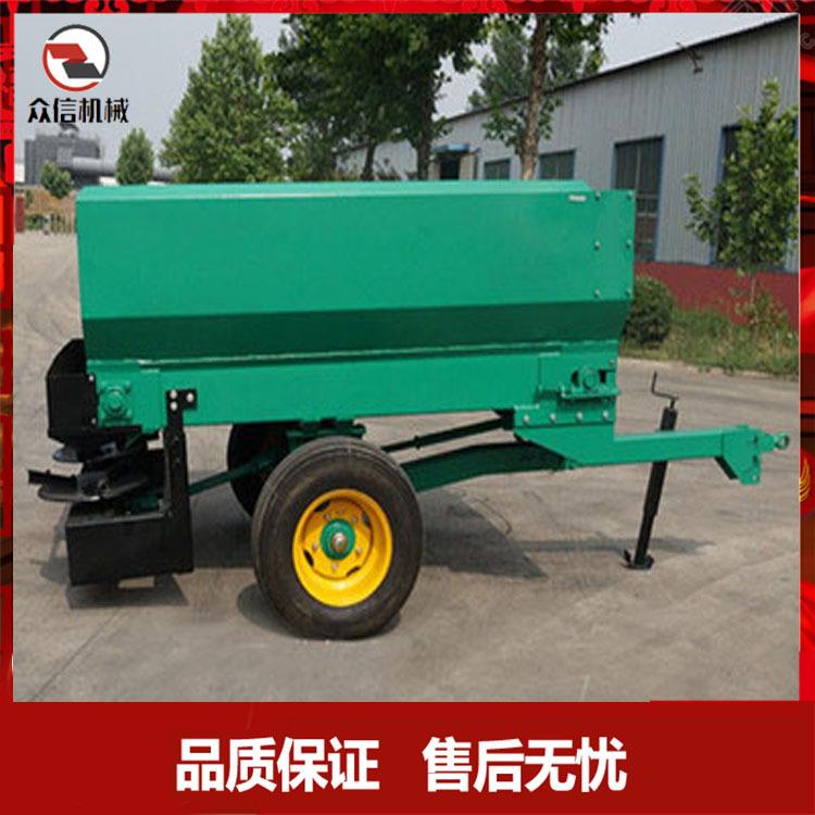 四轮拖拉机带后置撒粪机有机肥石子酒糟盐撒种子机