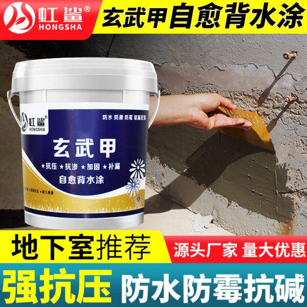 虹鲨玄武甲背水涂地下室内天花板漏水渗水修补卫生间防水补漏材料