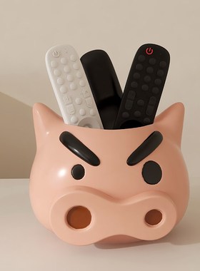 创意肥嘟嘟左卫门客厅茶几桌面放空调电视遥控器的笔筒玄关收纳盒