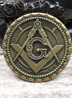 共济会FreeMason自由石匠圆规尺子锌合金古铜烤漆车贴车标