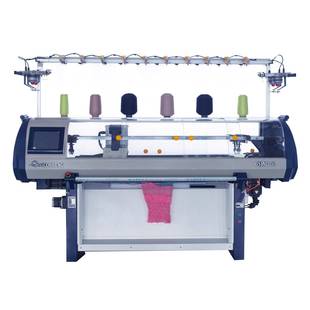 提花织领电脑横机罗纹编织机衣领机单系统全自动针织机毛衣机