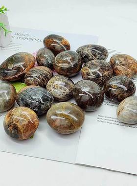 天然灰月光把玩黑月光石健身石手把件家居办公水晶工艺品