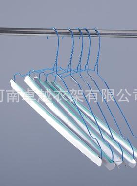 干洗店一次性钢丝喷塑衣架直销2.2/2.5mm蓝色白色