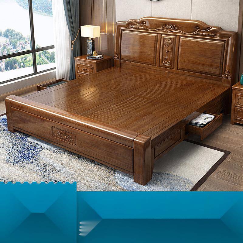 JGP1梨木加厚纯实木床双人新款明清古典高箱储物大床畅销款CS款清