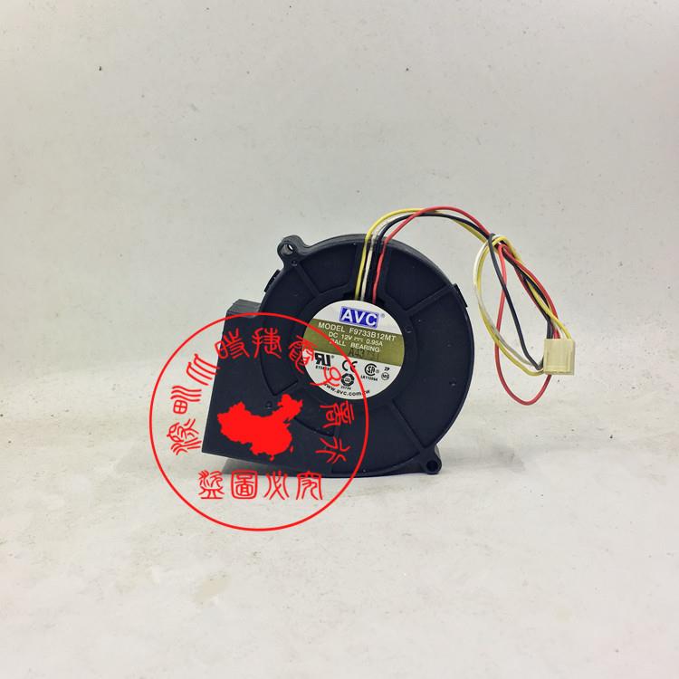 AVC97339厘米鼓风机涡轮风扇12V0.95A对孔100MMF9733B12MT