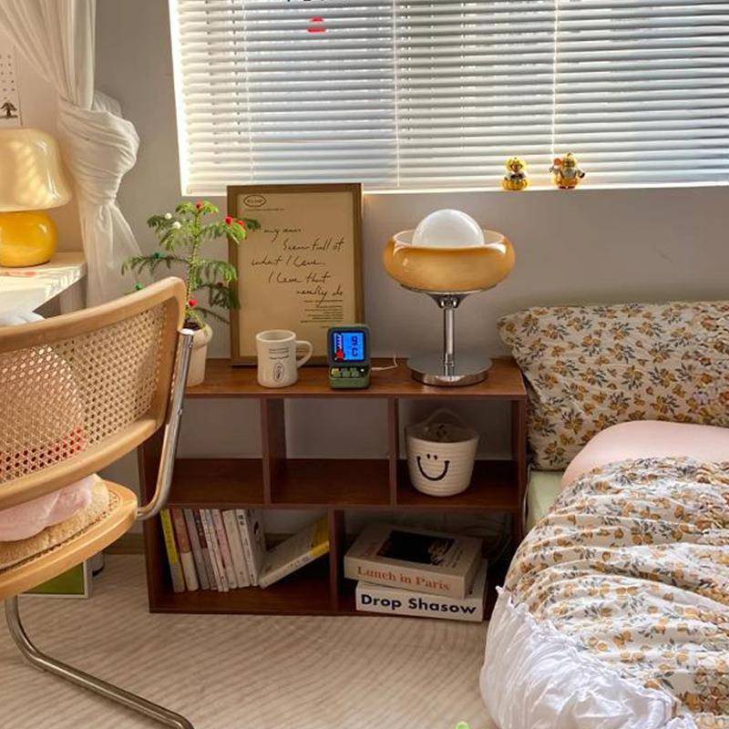 床边置物架落地网红床头格子柜卧室靠墙矮柜陈列架展示柜简易书架