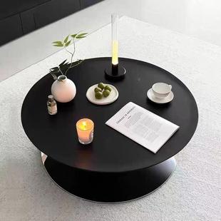 Float法式 飞碟茶几客厅家用设计师圆形网红奶油风悬浮岩板茶桌子