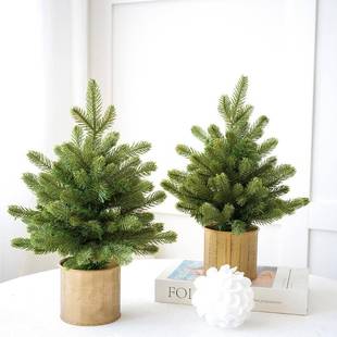 热卖圣诞树PE混合树家居装饰植绒圣诞树仿真落雪树节日装饰摆件