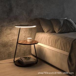 落地灯无线充电客厅边几茶几设计感简约现代床头灯柜灯卧室氛围灯