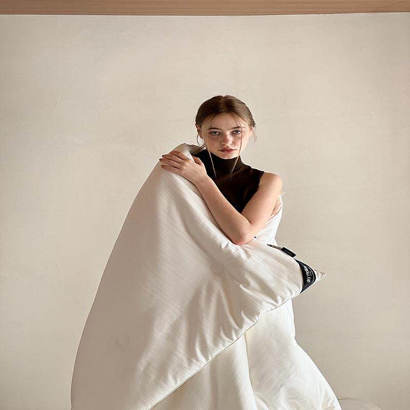 A类60S全棉提花抗菌防霉阻螨恒温四季被保暖加厚子母被蓬松透气被