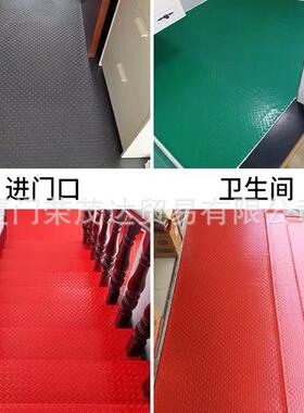广州出售PVC塑料防滑垫走廊楼梯仓库厨房满铺人字纹地胶地垫