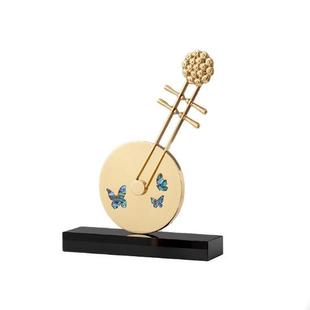 新中式乐器摆件样板房售楼处桌面玄关电视柜软装饰品工艺品摆设