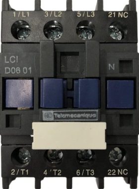 抱闸接触器Telemecanique LC1-D0601 110V D06...N3开1闭电梯封星