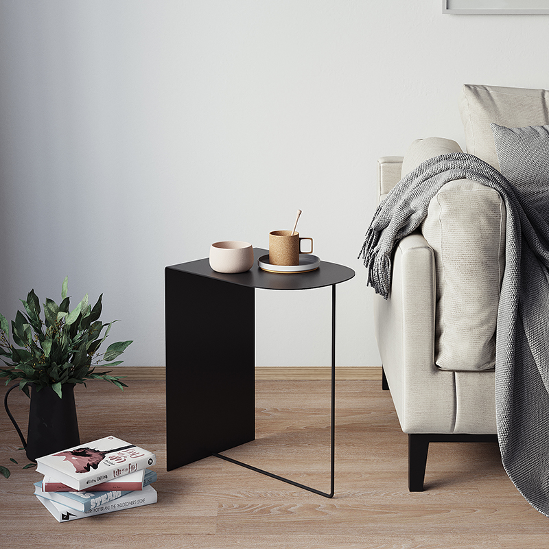 现代简约角几北欧轻奢金属沙发边几迷你休闲小咖啡桌床头柜置物架