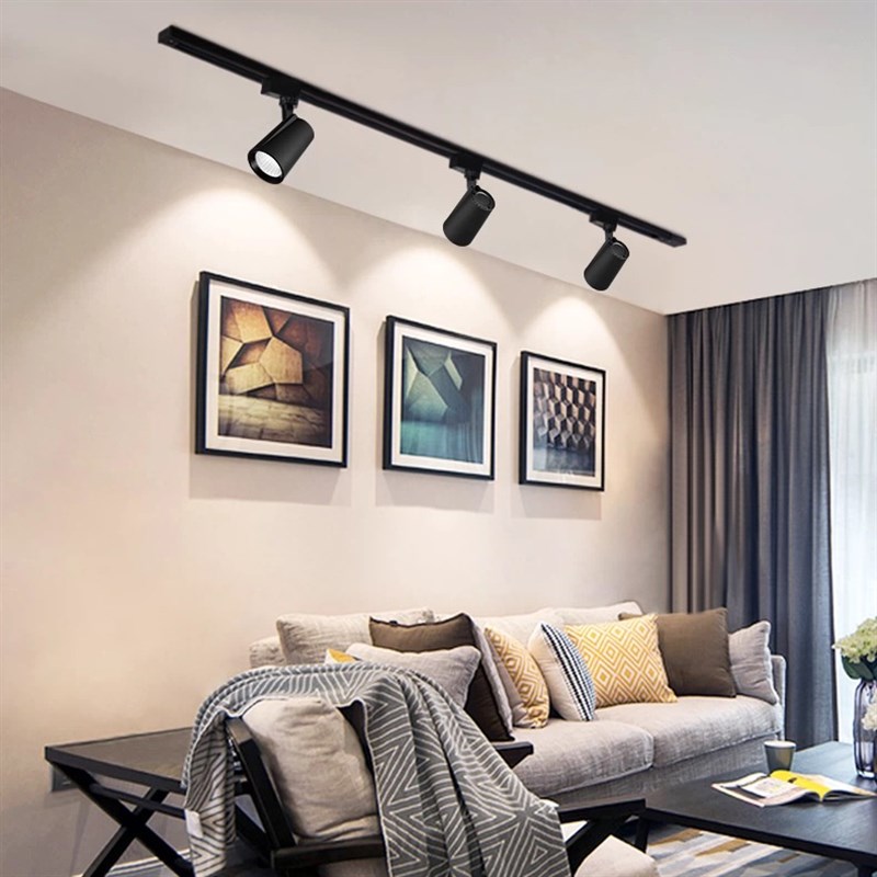 led轨道射灯12w30瓦喇叭口聚光COB服装店餐厅商用导轨灯照画灯