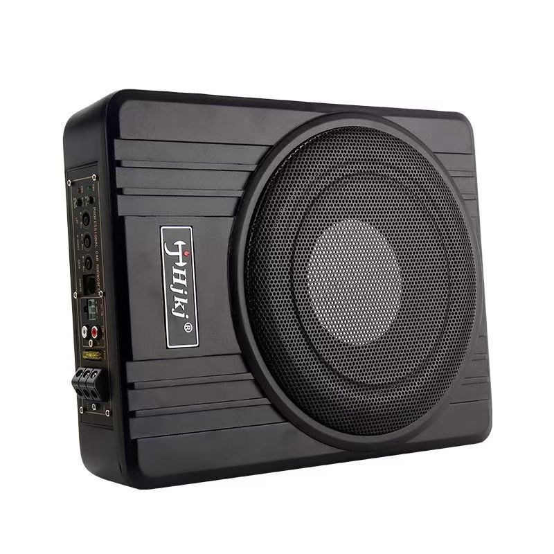 超薄汽车音箱超重低音喇叭改装12v座椅有源车载低音炮音响10寸