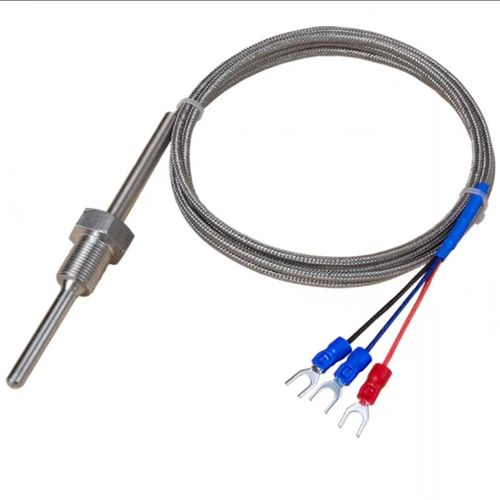 耐高温K型不锈钢温控探头温度传感器线PT100热电偶阻4分2分M8牙