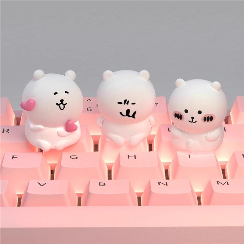 自嘲熊键帽吉伊卡哇键帽卡通树脂键帽机械键盘个性立体按键帽esc