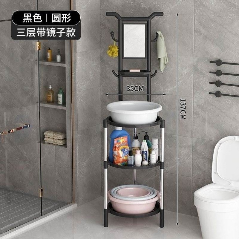 农村老式脸盆架落地式家用不w锈钢洗头架子洗脸架卫生间简易置物