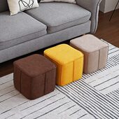 客厅沙发凳家用小凳子布艺方凳茶几坐墩软座板凳大人结实网红矮凳