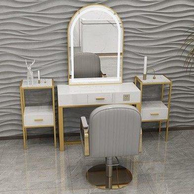 美发店镜台网红带灯理发专用大理石一体镜带灯影楼化妆镜台理发店,商业/办公家具,理发镜台,淘宝优惠券,粉丝福利购,淘宝优惠卷