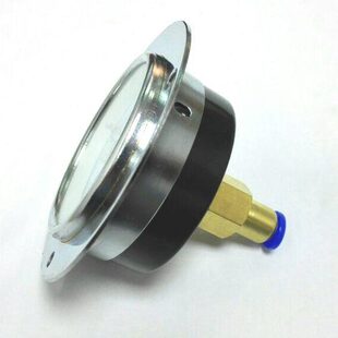 直径60mm 压力2kg 30psi 轴向带边压力表 背后接外径6mm气管
