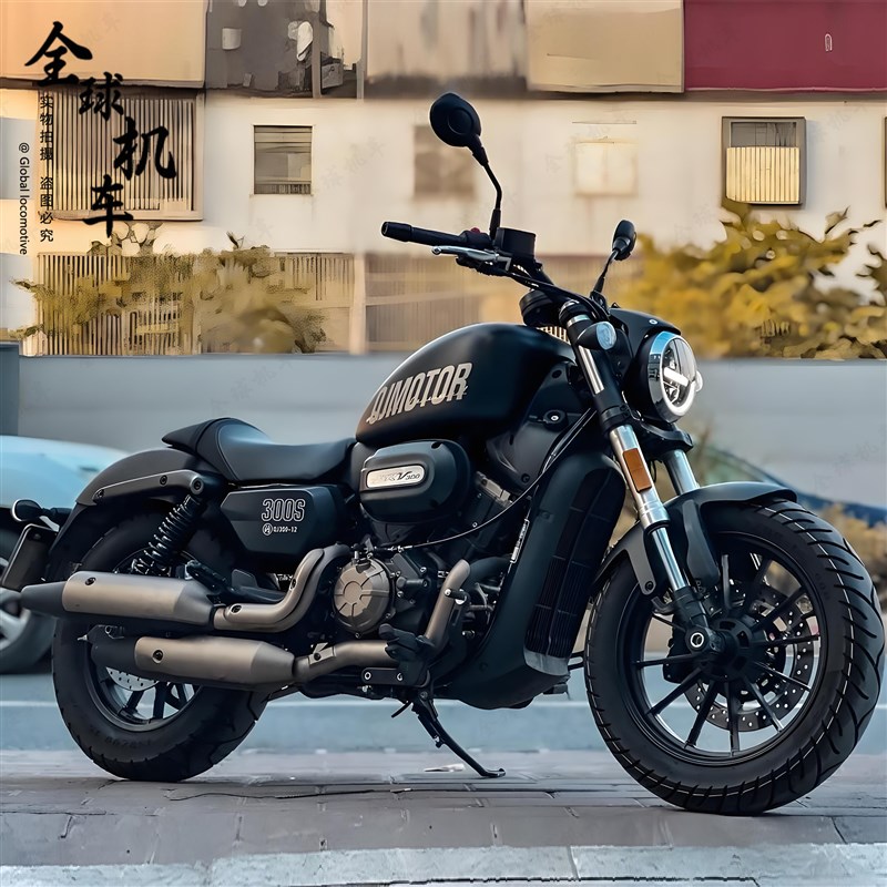 新款龙嘉V霸250巡航太子电喷双缸水冷金吉拉灰石300复古摩托车