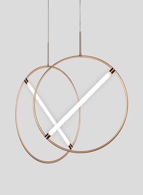 新款极简餐厅吧台吊灯轻奢个性创意设计师样板房卧室LED软装吊灯