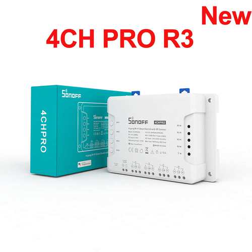 Sonoff 4CH PRO R3 4路升级智能开关改装件智能家居语音远程控制
