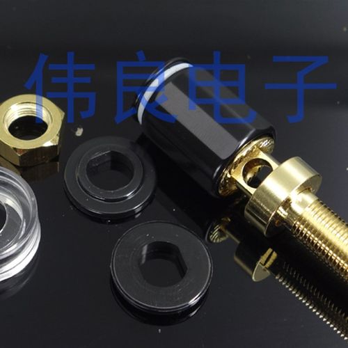 黑晶黄铜镀金 音箱功放接线柱 音响喇叭香蕉插座 长尾接线柱端子